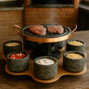 Conjunto Para Churrasco Com Base Giratória