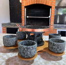 Conjunto Para Churrasco Com Base Giratória