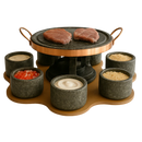 Conjunto Para Churrasco Com Base Giratória