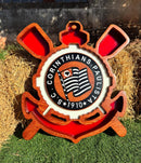 Tábua Rústica Personalizada - Corinthias + Kit Churrasco Personalizado