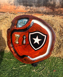 Tábua Rústica Personalizada - Bota Fogo + Kit Churrasco Personalizado