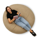 Puff Redondo Gigante Suede - Conforto Máximo e Design Moderno