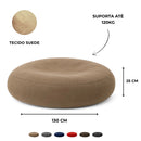 Puff Redondo Gigante Suede - Conforto Máximo e Design Moderno