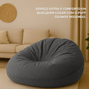 Puff Redondo Gigante Suede - Conforto Máximo e Design Moderno