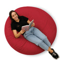 Puff Redondo Gigante Suede - Conforto Máximo e Design Moderno